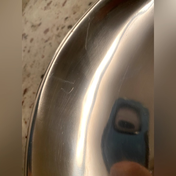 Metal Chip & Dip Tray, Silver Tone - Picture 5 of 6